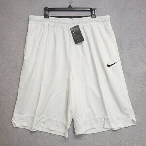 Nike DRY Shorts Men's 3XL Tall White Icon Dri-Fit Basketball AJ3914-100